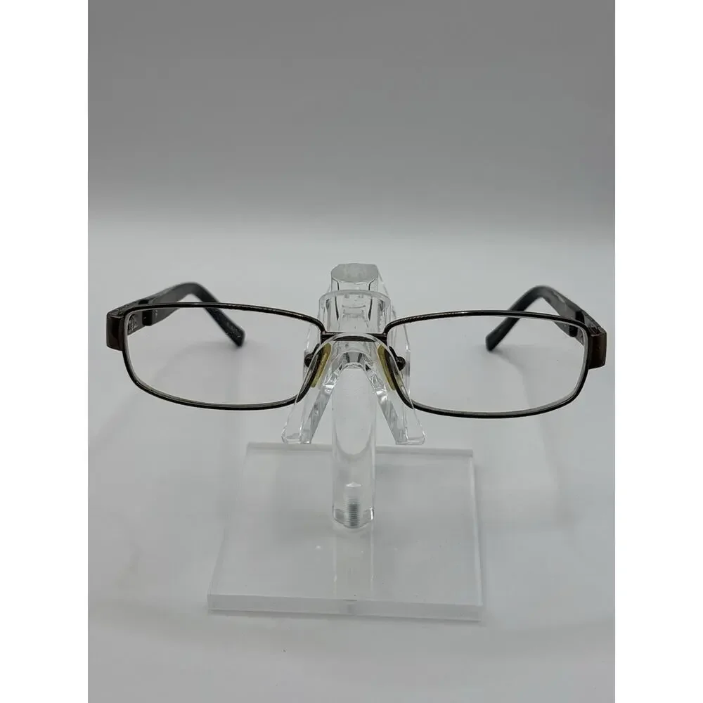Hugo Boss Semi Rimless Eyeglasses Frames Brown Tortoise Rectangular Optical